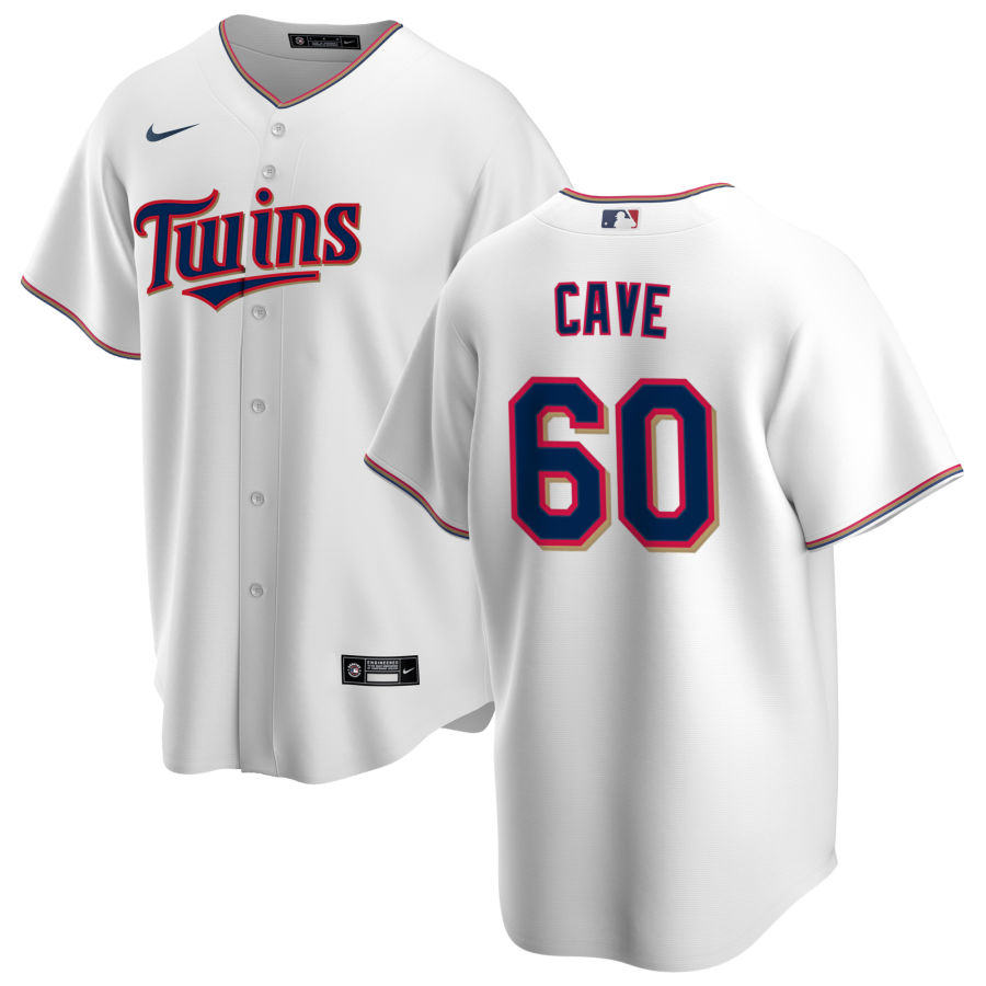 Nike Men #60 Jake Cave Minnesota Twins Baseball Jerseys Sale-White
